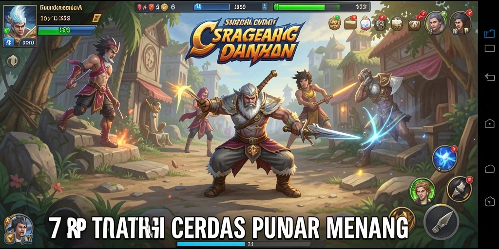 Screenshot utama 77RP menampilkan pemain merencanakan strategi pertempuran.