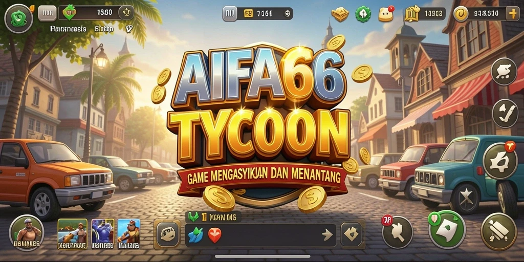 Screenshot AIFA66 menunjukkan gameplay yang menarik dalam mengelola bisnis.