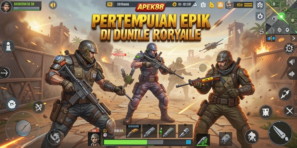Tampilan menegangkan pertempuran di APEK88 dengan aksi Battle Royale.