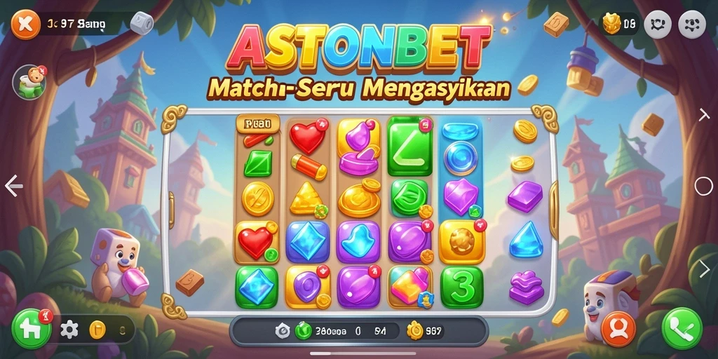 Gameplay seru match-3 dengan kombinasi warna yang menarik.