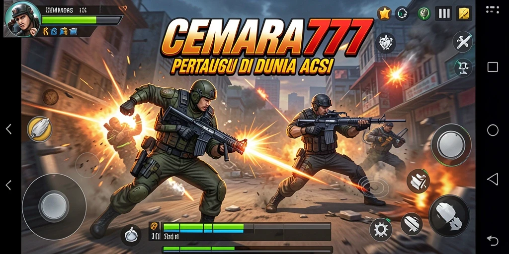 Screenshot gameplay CEMARA777 menampilkan pertempuran seru dan grafis yang menawan.