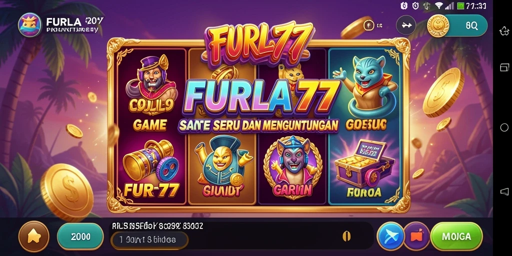 Screenshot gameplay FURLA77 menunjukkan serunya bermain slot dengan tema menarik.