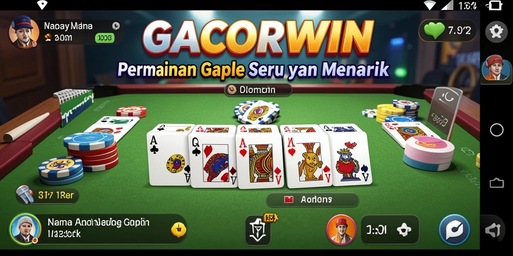 Screenshot GACORWIN menampilkan momen seru permainan Gaple.