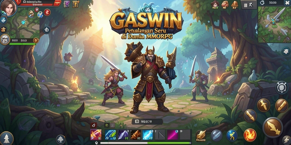 Tampilan gameplay GASWIN yang menakjubkan dan penuh aksi.