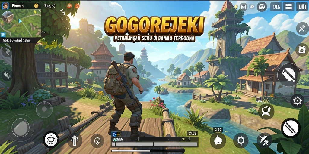 Tampilan gameplay GOGOREJEKI yang penuh petualangan di dunia terbuka.