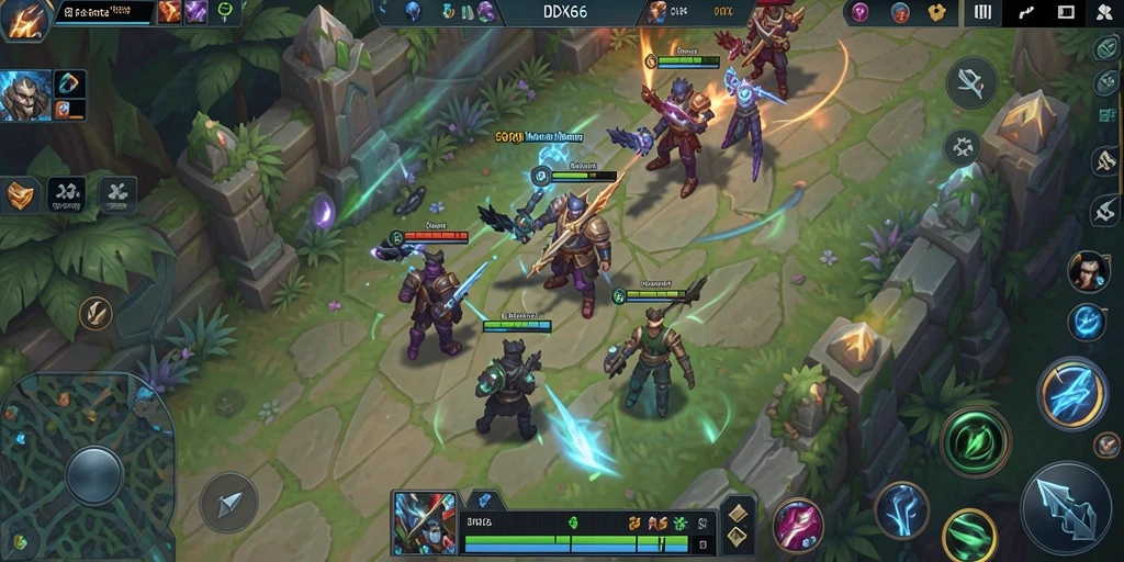 Gameplay seru IDX66 dalam pertempuran MOBA yang intens.