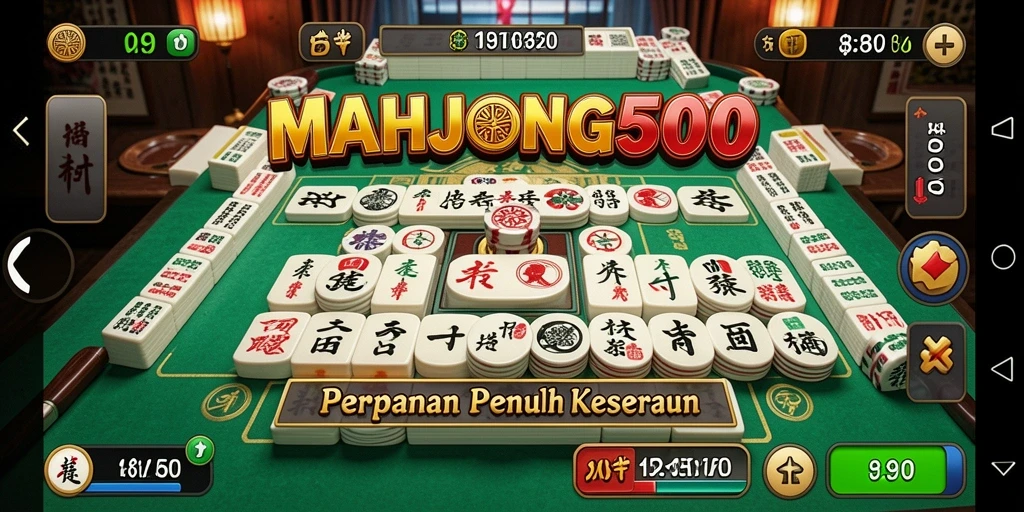 Tampilan gameplay seru dalam aplikasi Bingo MAHJONG500.