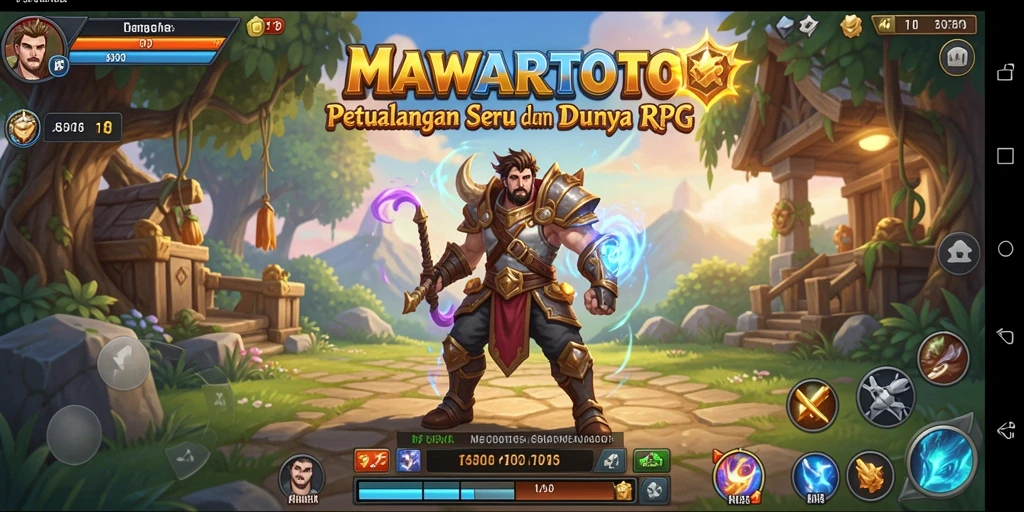 Screenshot gameplay MAWARTOTO menampilkan pertempuran epik dengan karakter yang beraksi.