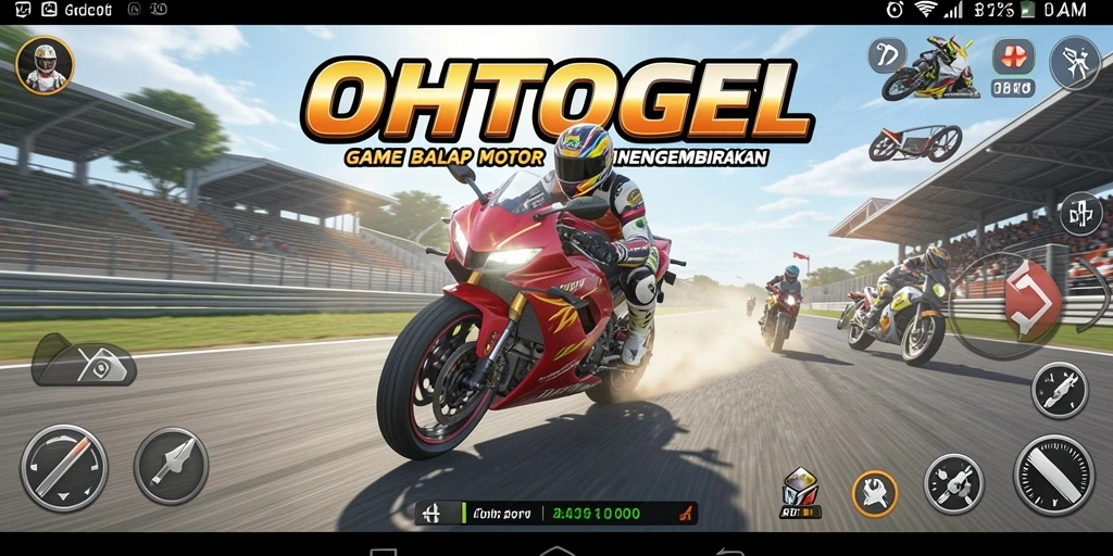 Screenshot OHTOGEL menunjukkan adrenalin tinggi dalam balapan motor.
