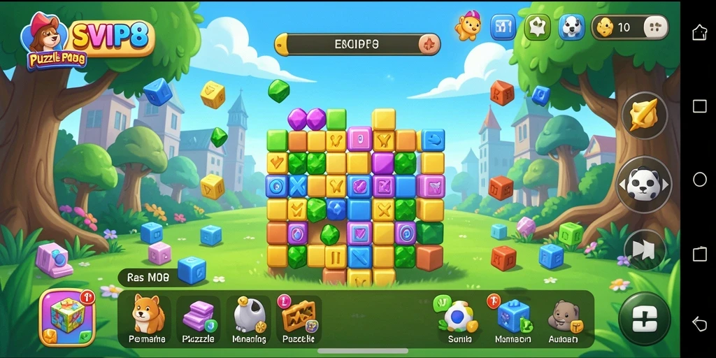 Screenshot menampilkan tantangan Puzzle di SVIP8 yang menarik.