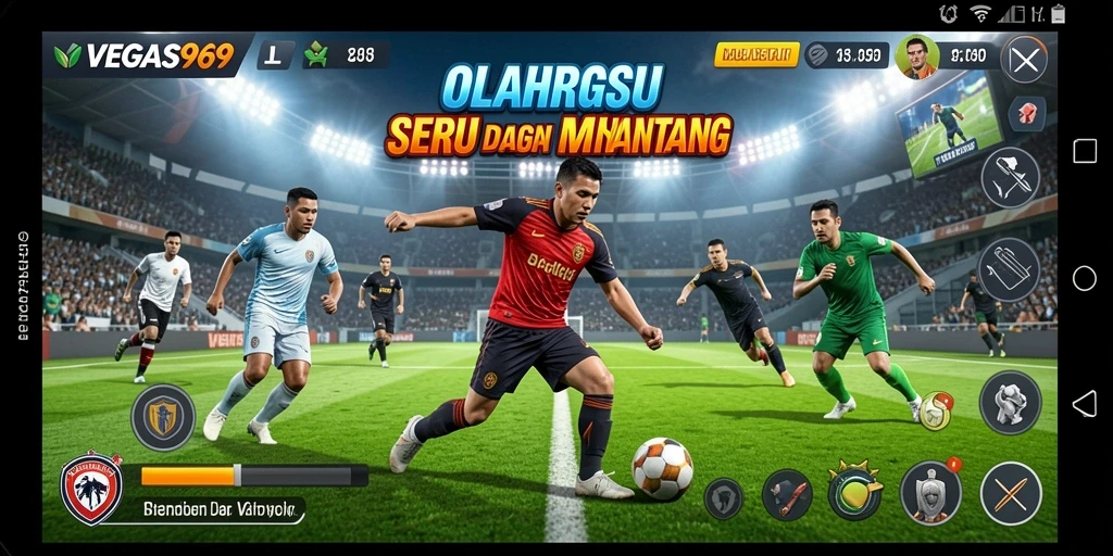 Tampilan gameplay seru dengan berbagai mode olahraga.