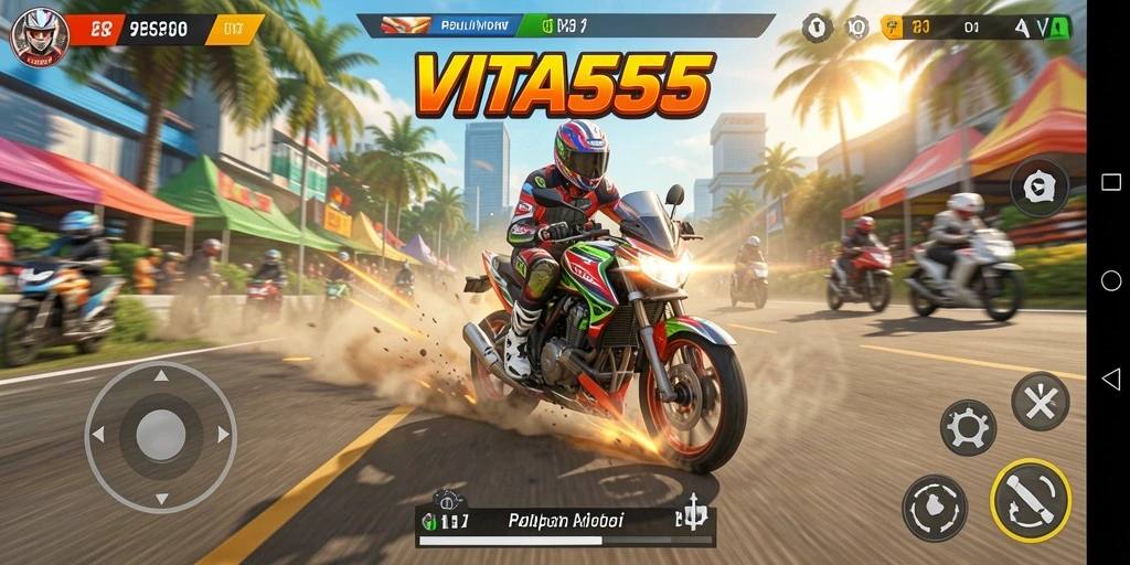 Tampilan menarik dari balapan motor di VITA555.